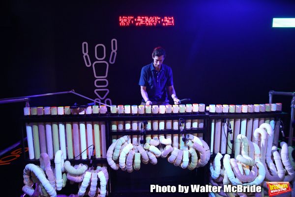 Matt Ramsey, Blue Man cast member performing
 Photo