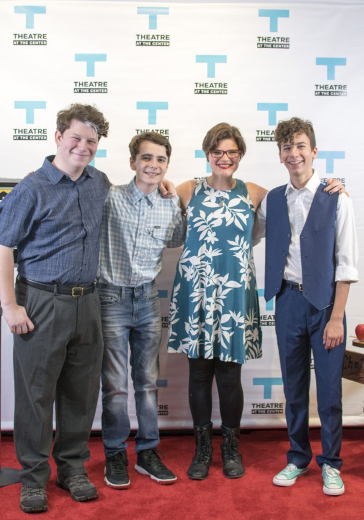 Seth Steinberg, Julian Solis and Logan Baffico with Cassi Russell at 