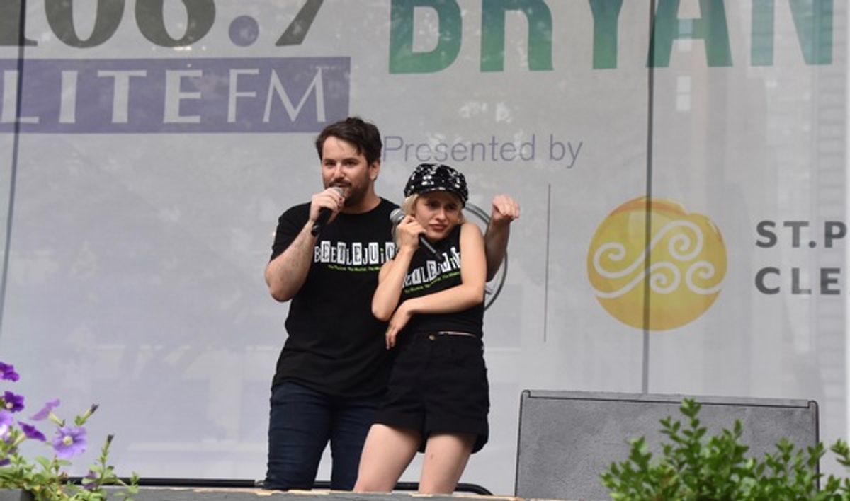 Alex Brightman and Sophia Anne Caruso at 