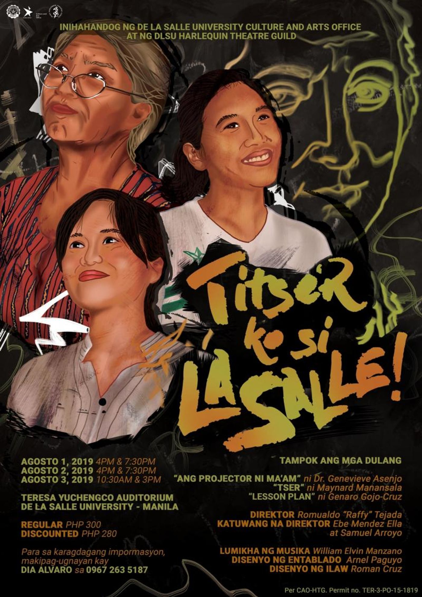 Harlequin Theatre Guild Presents a Trilogy of Original Plays, TITSER KO SI LA SALLE!, 8/1-3  Image