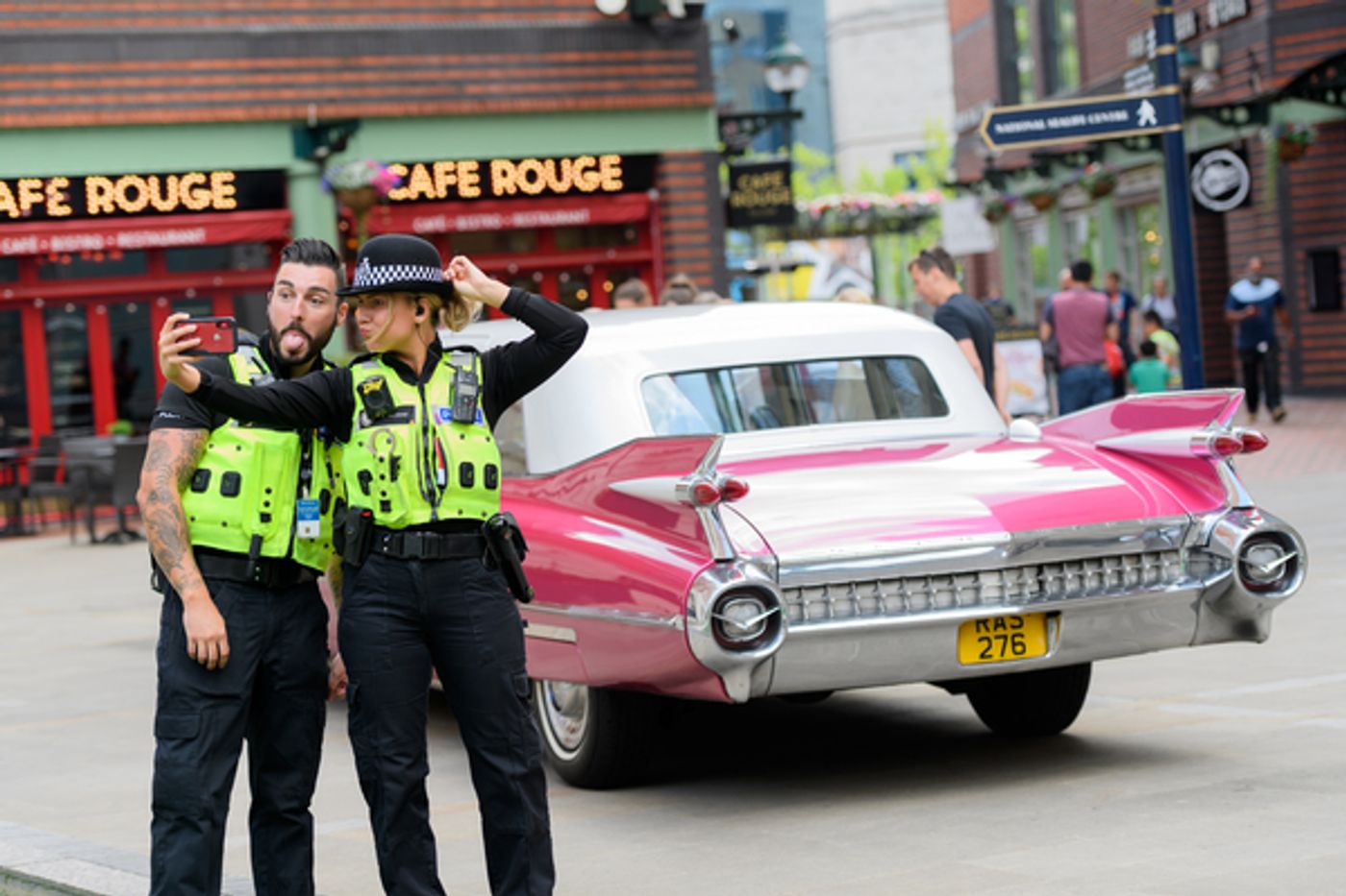 Photo Flash: Pink Cadillac Rolls Into Town in Honor of GREASE at the Birmingham Hippodrome Photo Flash: Pink Cadillac Rolls Into Town in Honor of GREASE at the Birmingham Hippodrome Image