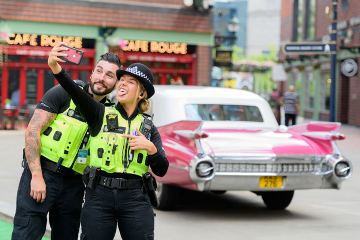 Photo Flash: Pink Cadillac Rolls Into Town in Honor of GREASE at the Birmingham Hippodrome Photo Flash: Pink Cadillac Rolls Into Town in Honor of GREASE at the Birmingham Hippodrome Image