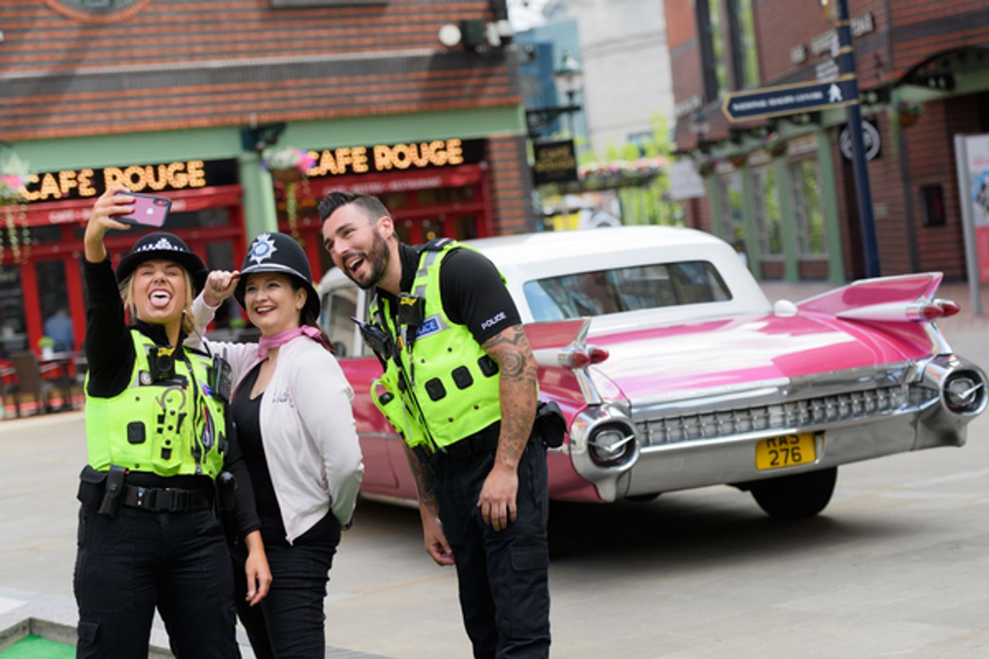 Photo Flash: Pink Cadillac Rolls Into Town in Honor of GREASE at the Birmingham Hippodrome Photo Flash: Pink Cadillac Rolls Into Town in Honor of GREASE at the Birmingham Hippodrome Image