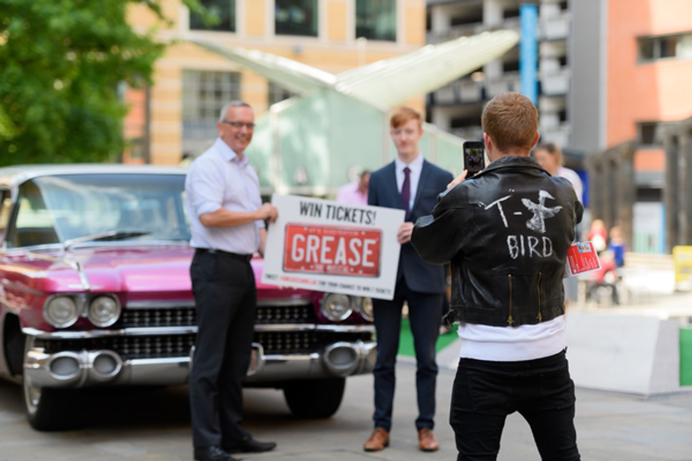 Photo Flash: Pink Cadillac Rolls Into Town in Honor of GREASE at the Birmingham Hippodrome Photo Flash: Pink Cadillac Rolls Into Town in Honor of GREASE at the Birmingham Hippodrome Image