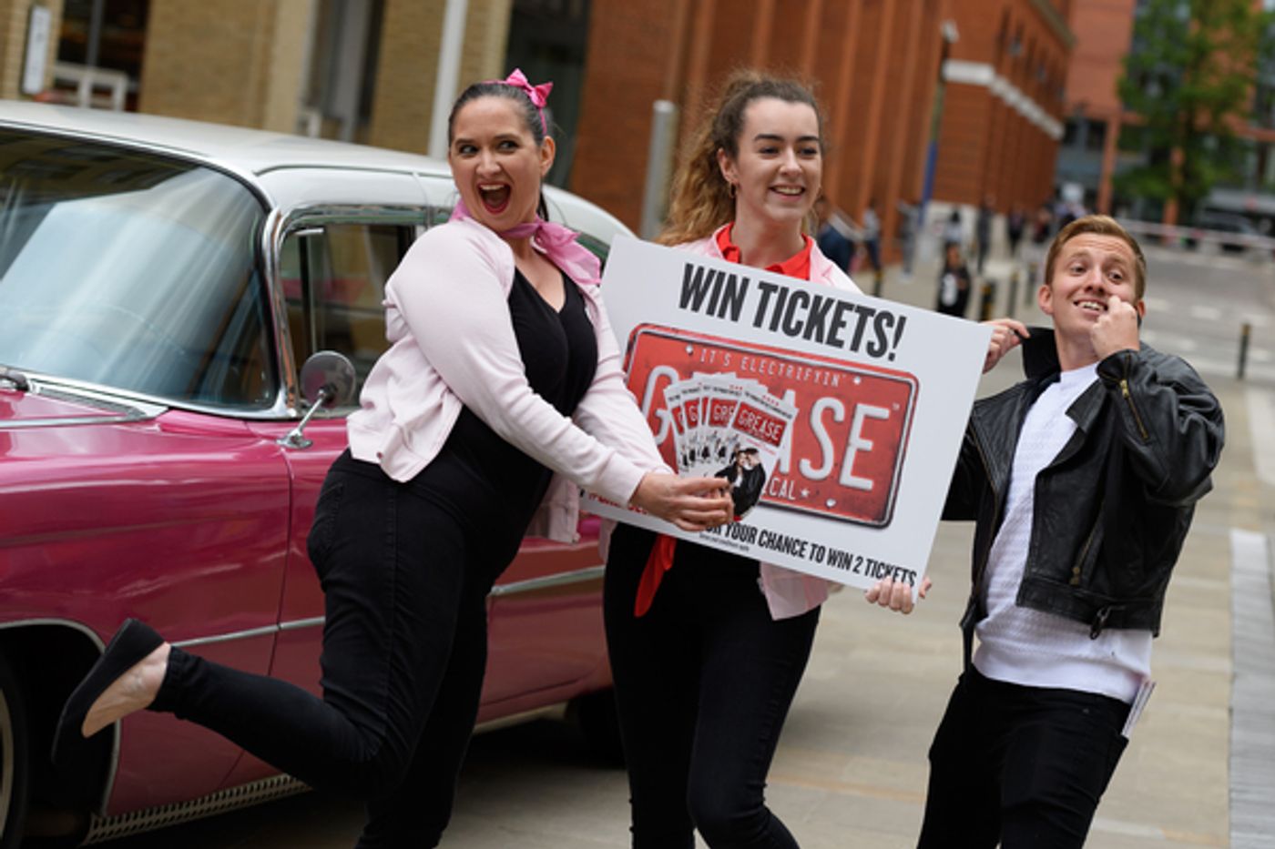 Photo Flash: Pink Cadillac Rolls Into Town in Honor of GREASE at the Birmingham Hippodrome Photo Flash: Pink Cadillac Rolls Into Town in Honor of GREASE at the Birmingham Hippodrome Image