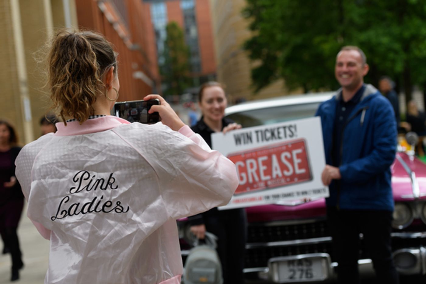 Photo Flash: Pink Cadillac Rolls Into Town in Honor of GREASE at the Birmingham Hippodrome Photo Flash: Pink Cadillac Rolls Into Town in Honor of GREASE at the Birmingham Hippodrome Image