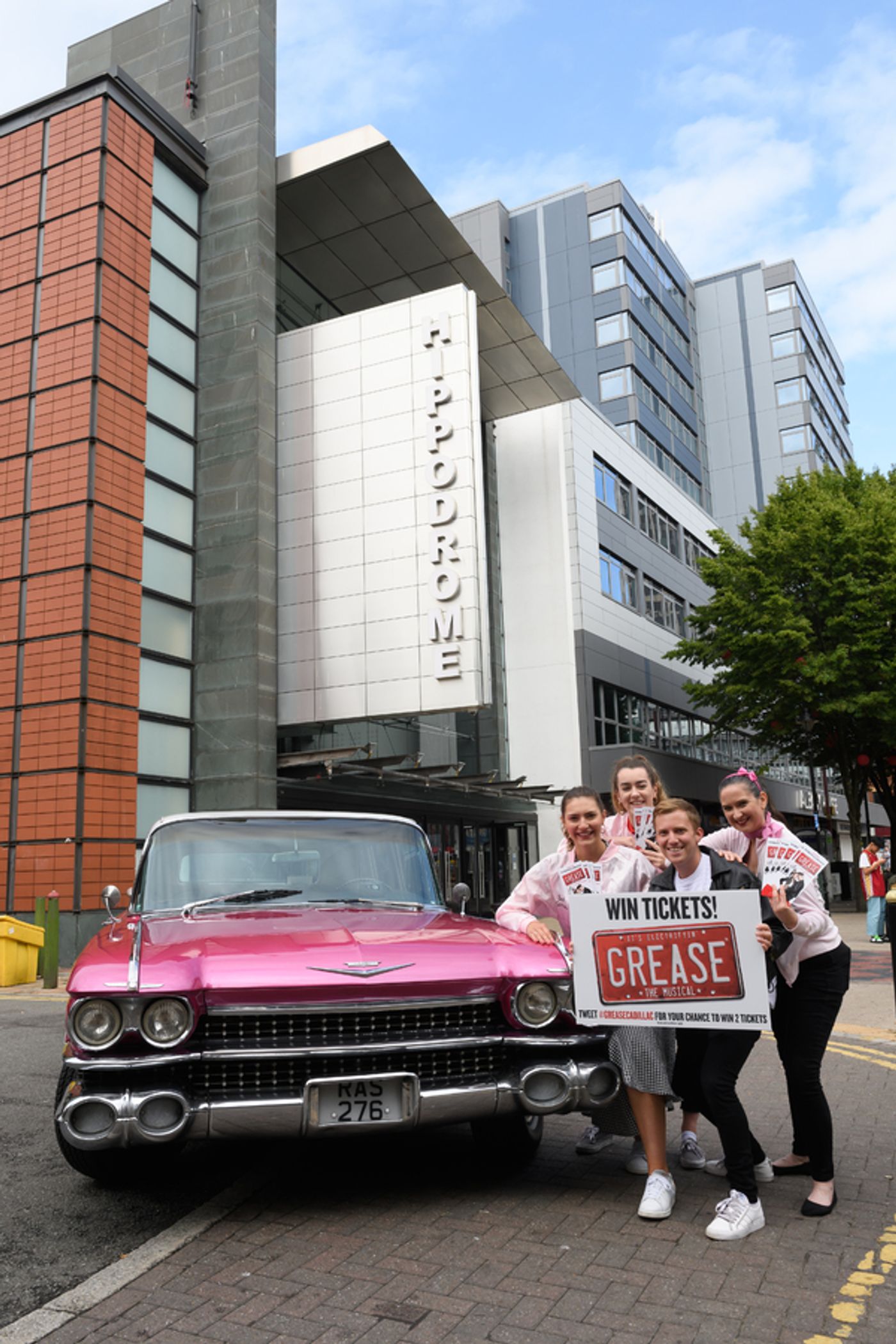 Photo Flash: Pink Cadillac Rolls Into Town in Honor of GREASE at the Birmingham Hippodrome Photo Flash: Pink Cadillac Rolls Into Town in Honor of GREASE at the Birmingham Hippodrome Image
