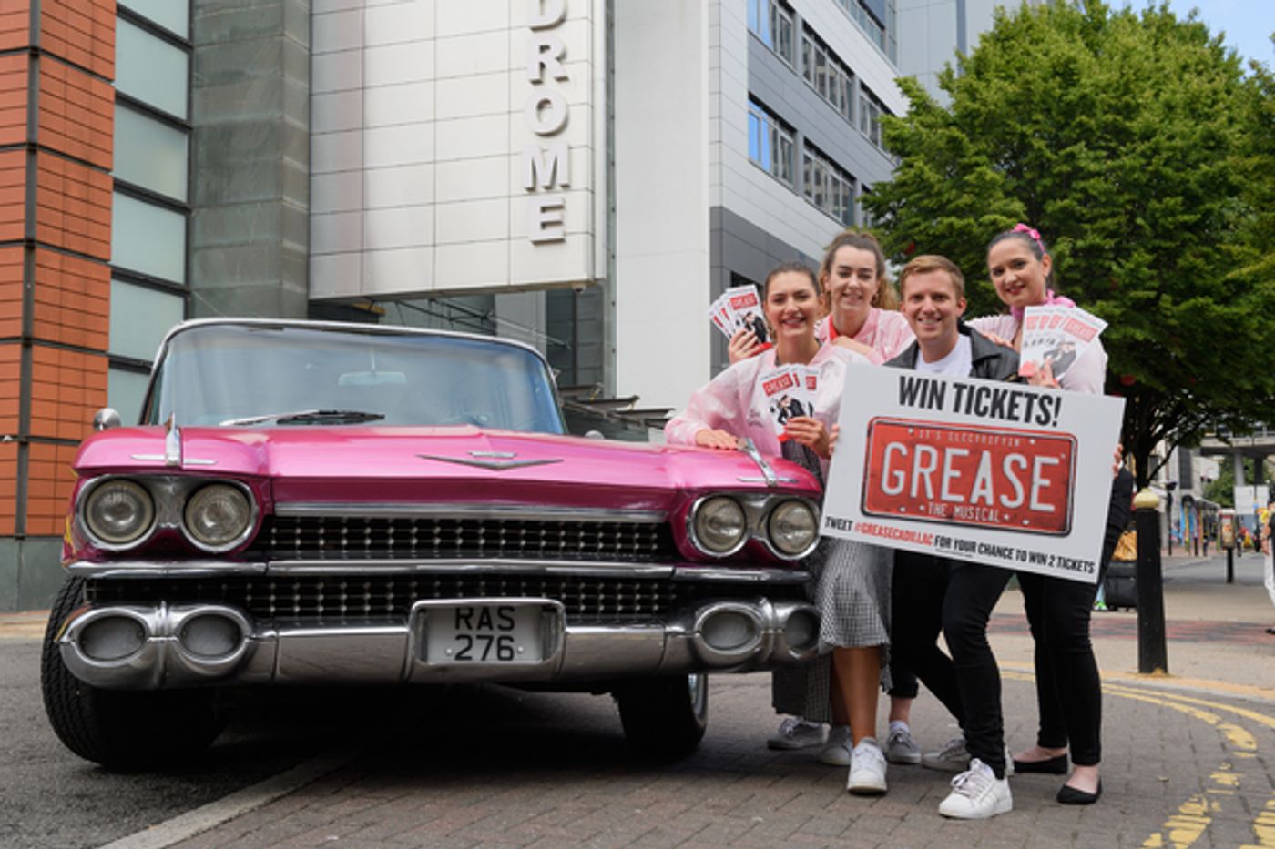 Photo Flash: Pink Cadillac Rolls Into Town in Honor of GREASE at the Birmingham Hippodrome Photo Flash: Pink Cadillac Rolls Into Town in Honor of GREASE at the Birmingham Hippodrome Image