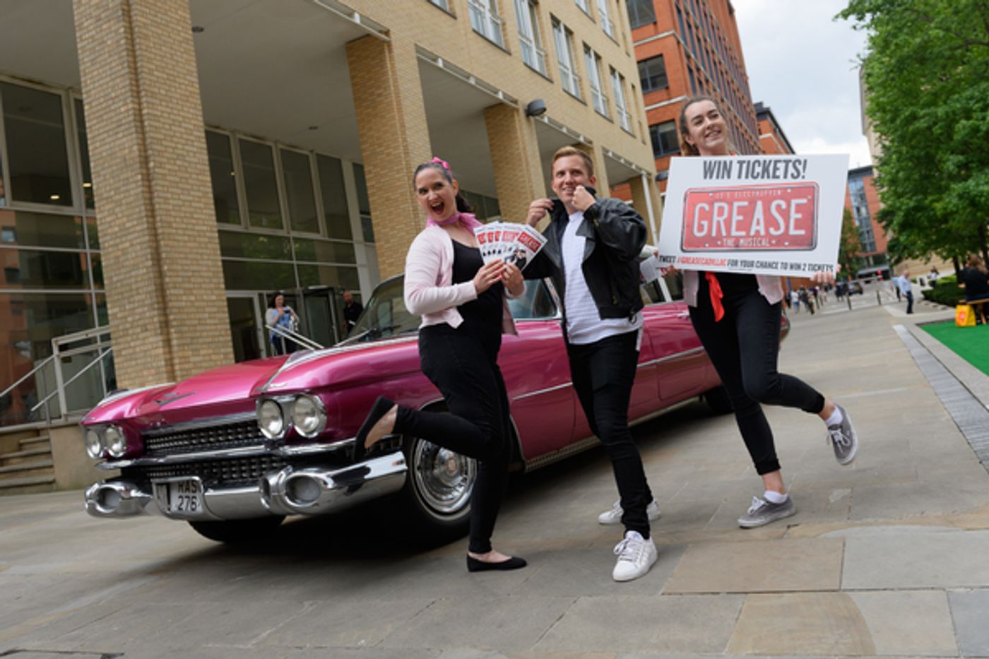 Photo Flash: Pink Cadillac Rolls Into Town in Honor of GREASE at the Birmingham Hippodrome Photo Flash: Pink Cadillac Rolls Into Town in Honor of GREASE at the Birmingham Hippodrome Image