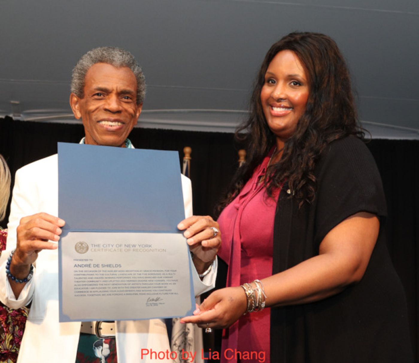 Photo Flash: Andre De Shields Receives Certificate Of Recognition From The New York City Mayor's Office and Harlem Week Pride 50 Award  Image