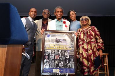 Antwan Lewis (Fox5-TV), Voza Rivers, Andr  De Shields, Joyous Pierce (Harlem Week Sch Photo