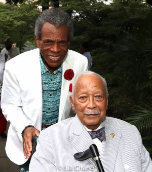 Tony and Emmy Award winner Andr  De Shields with Former Mayor David Dinkins Photo