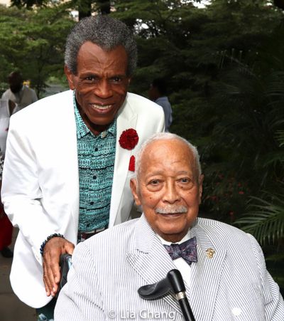 Tony and Emmy Award winner Andr  De Shields with Former Mayor David Dinkins Photo