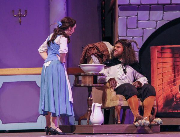 Claire Wilkinson (Belle) and Bret Olsen (Beast) Photo