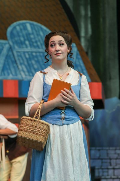 Claire Wilkinson as Belle.  Photo