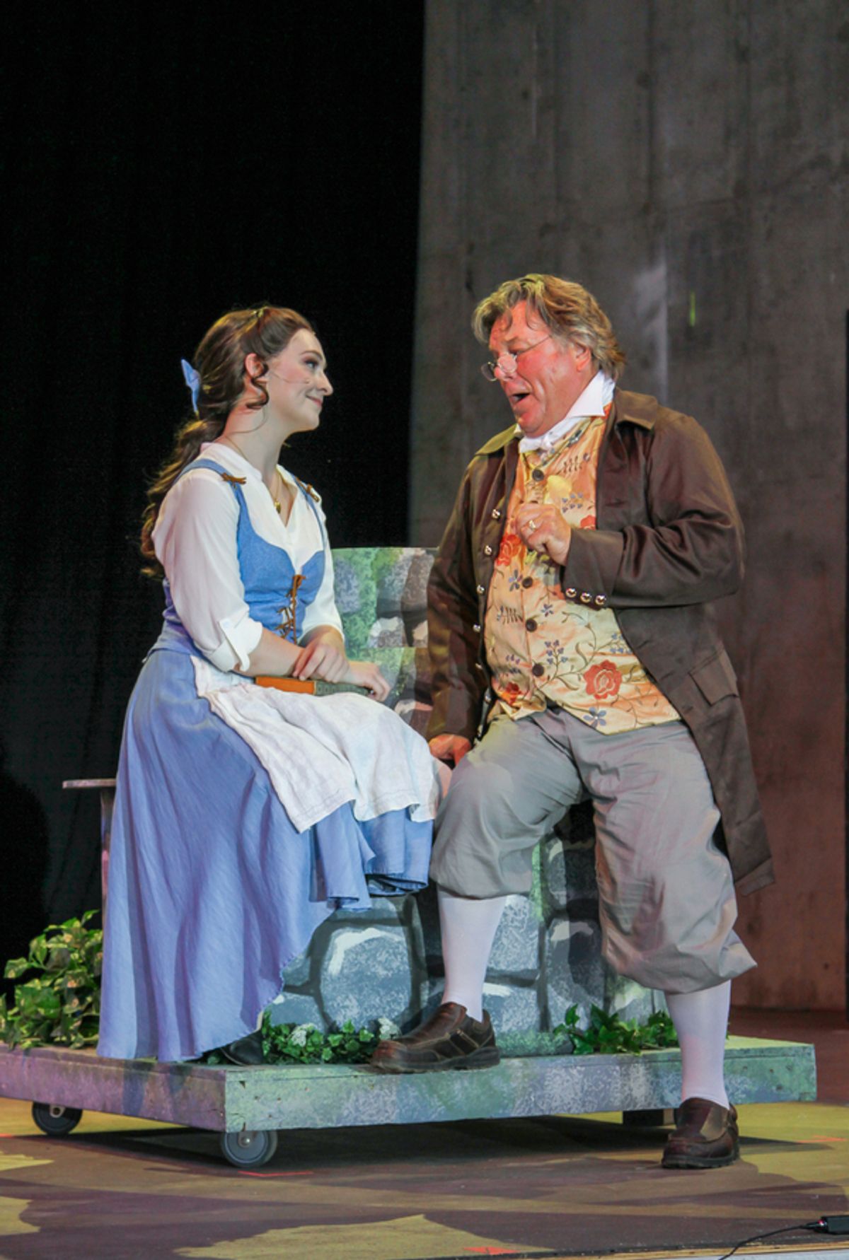 Claire Wilkinson (Belle) and Dave Klaus (Maurice) at 