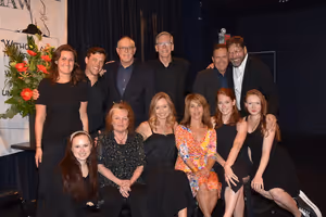 David Staller, Stage Managers Taylor Mankowski and Kaelyn Delcalzo-Sakosits join with Photo