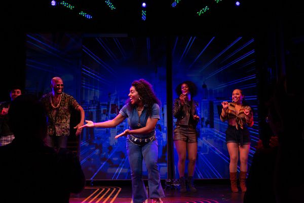 Badia Farha and the cast of Broadway Bounty Hunter Photo