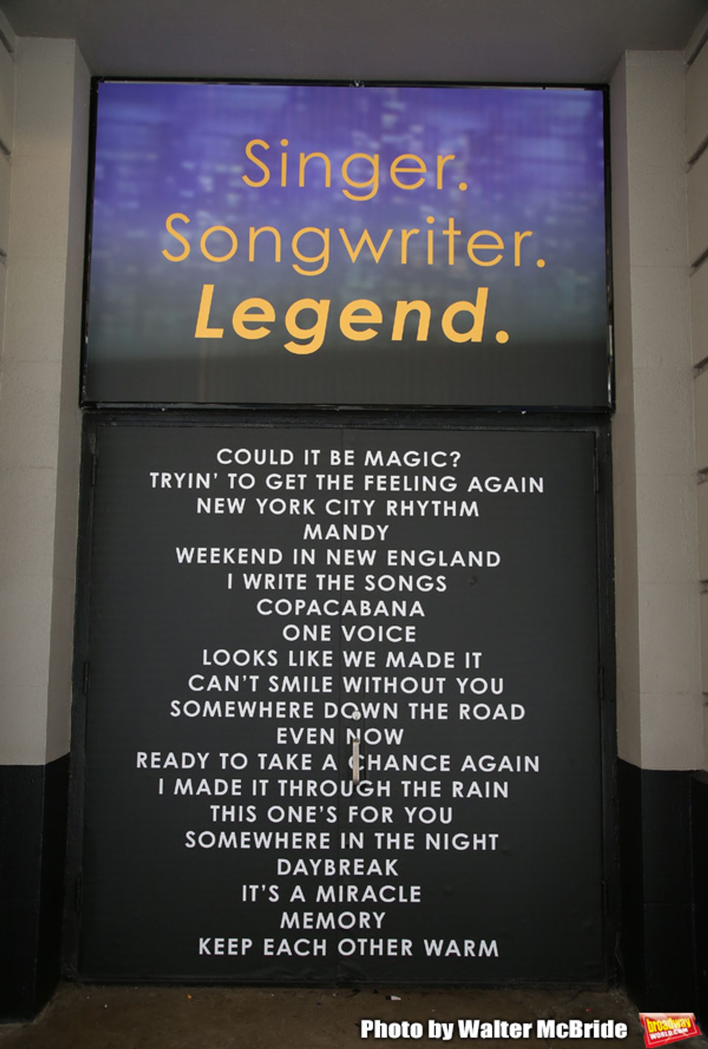 Up On The Marquee: MANILOW BROADWAY  Image