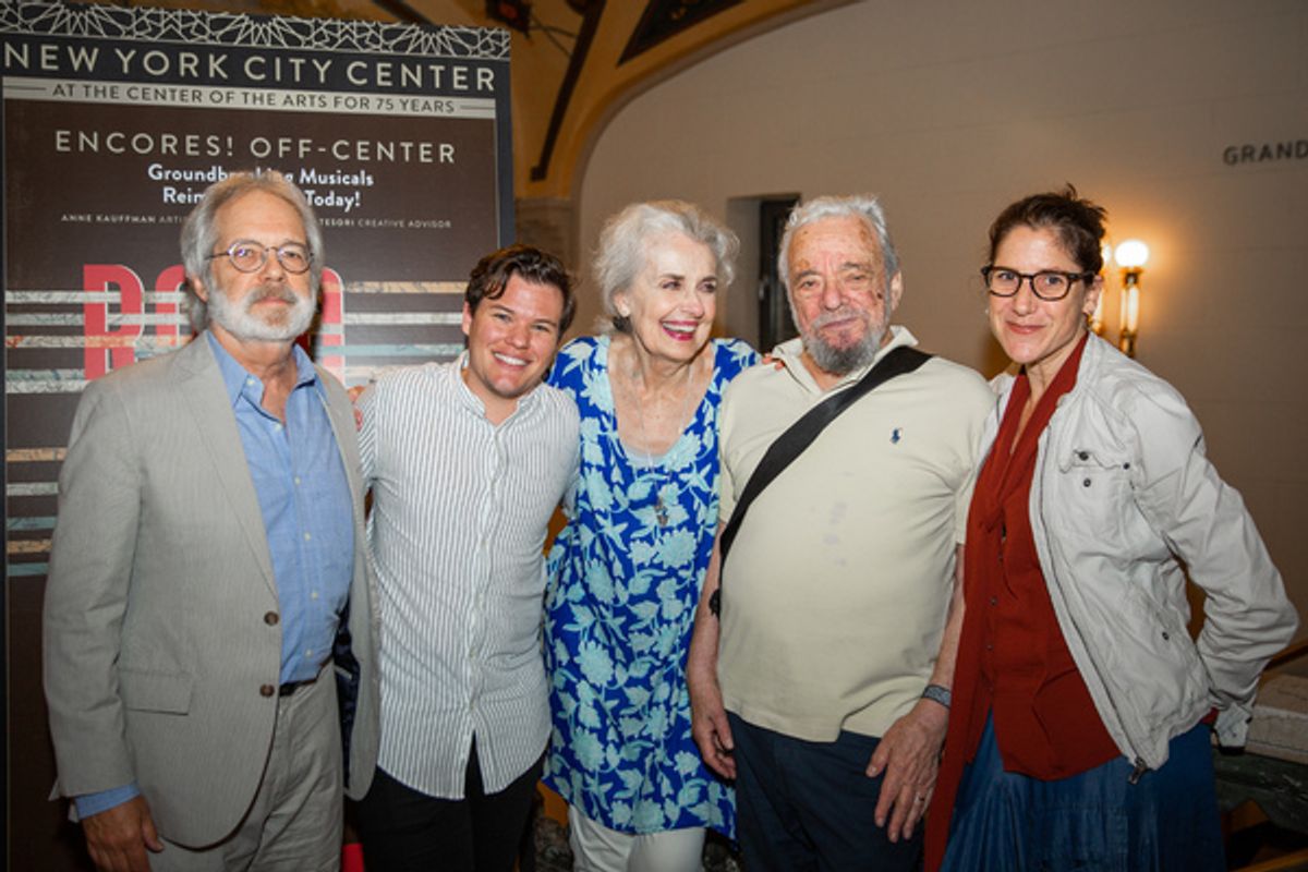 John Weidman, director Will Davis, Mary Beth Peil, Stephen Sondheim, Anne Kauffman at 