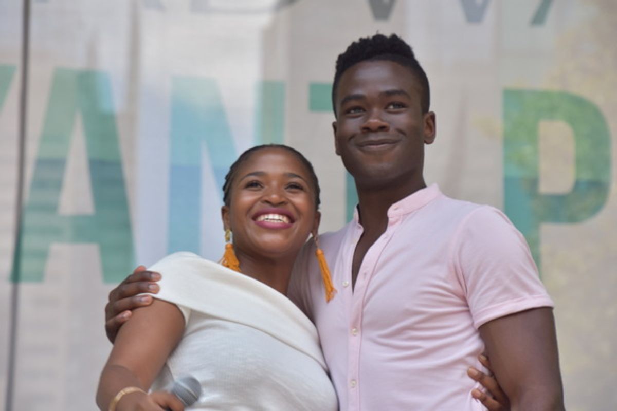 Pearl Khwenzi and Bradley Gibson at 