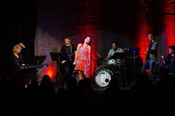 Christine Toy Johnson with Cynthia Kortman Westphal, Adam Stoler, Ben Morrow, Max Cal Photo