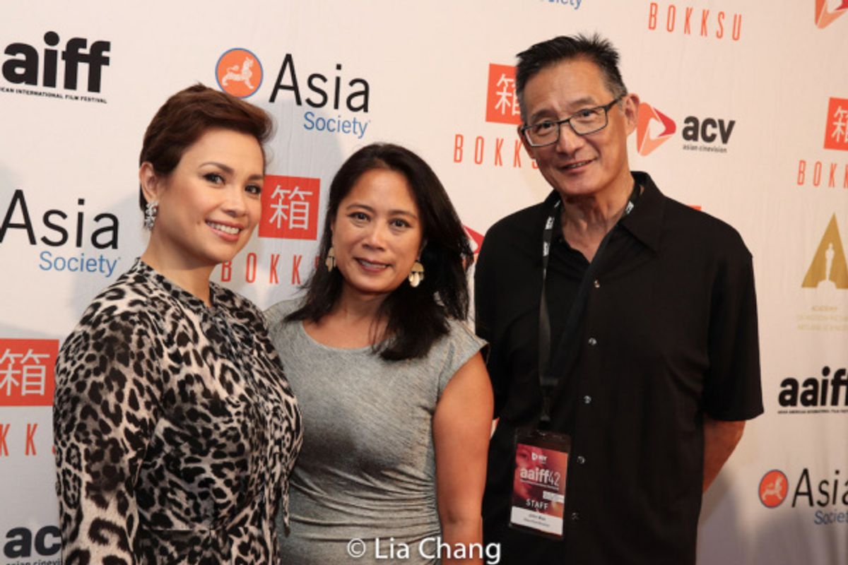 Lea Salonga, Commissioner of the Mayor?s Office of Media and Entertainment Anne del Castillo, Asian Cinevision Executive Director John Woo  at 