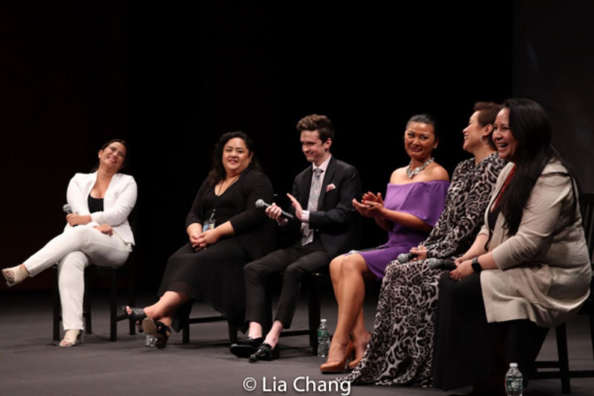 Diane Paragas, Cecilia R. Mejia, Liam Booth, Princess Punzalan, Lea Salonga, Christina Dehaven at 