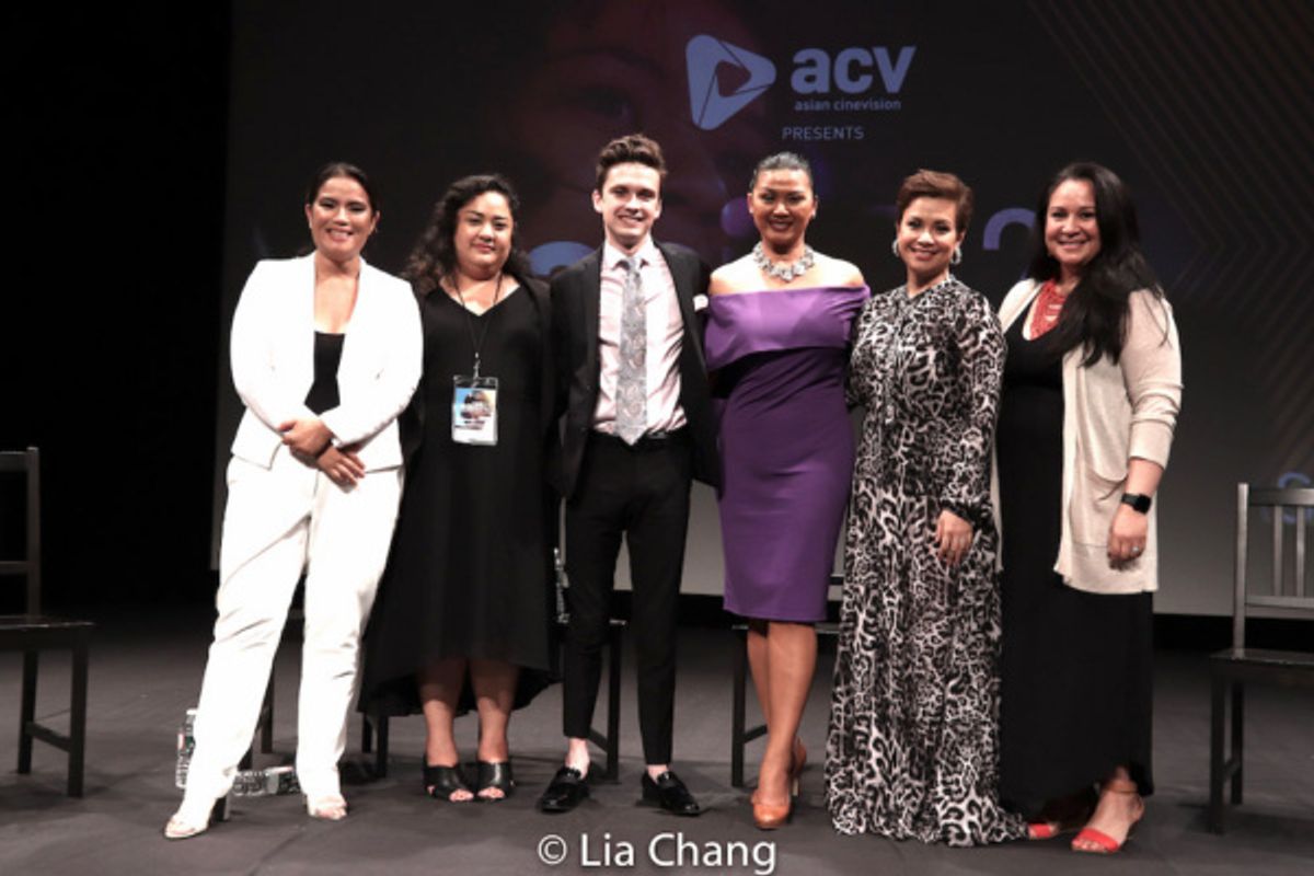 Diane Paragas, Cecilia R. Mejia, Liam Booth, Princess Punzalan, Lea Salonga, Christina Dehaven at 