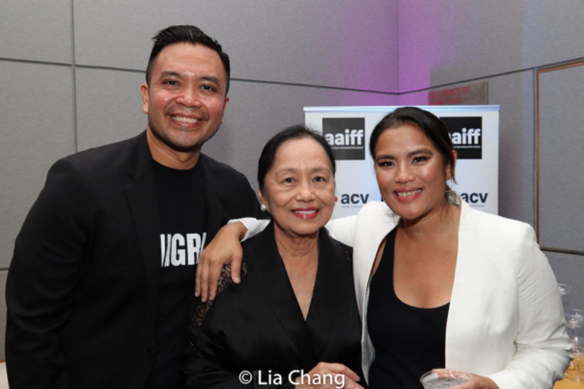 Jose Llana with Diane Paragas and her mother at 