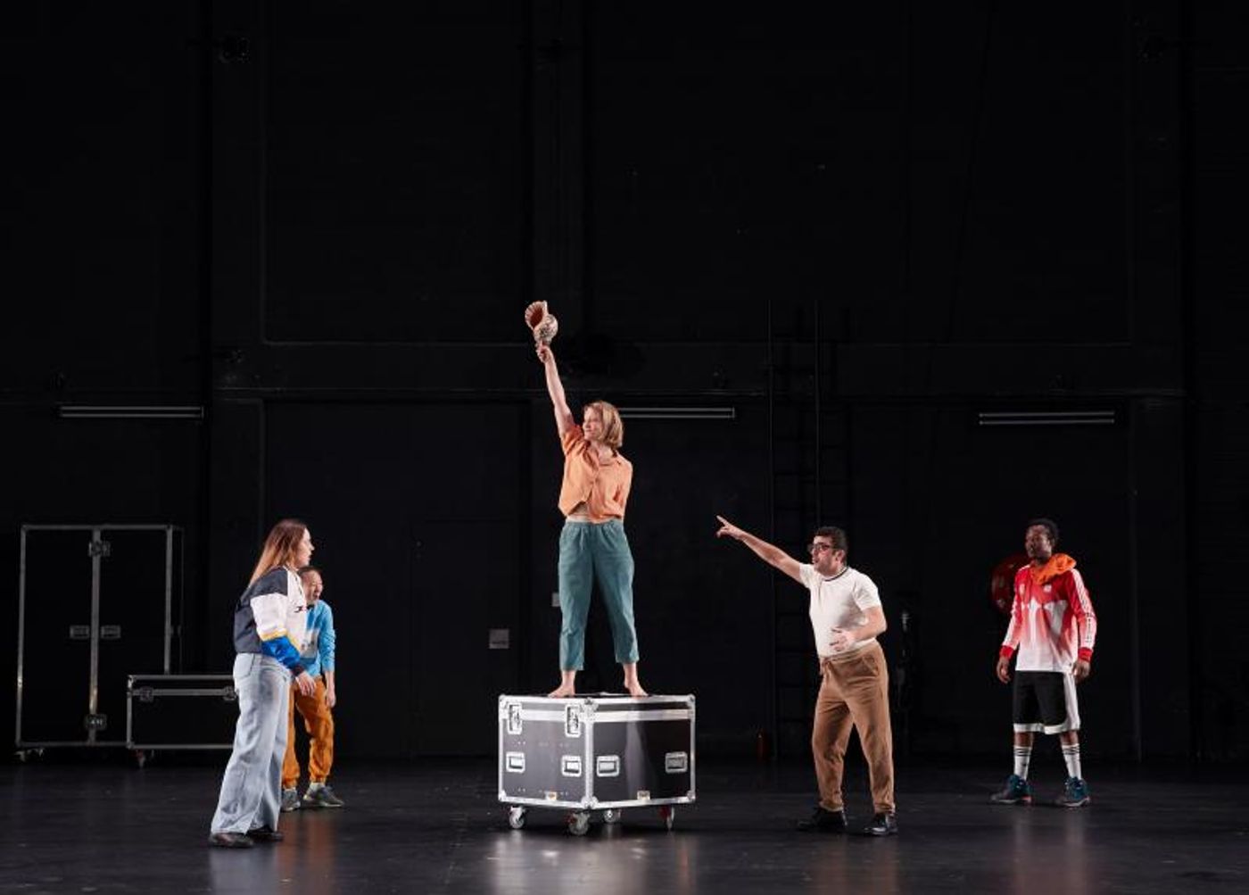 Review: The Nature Of Powerful Masculinity In LORD OF THE FLIES Is Considered With An Ensemble That Does Not Conform To Traditional Casting Expectations.  Image