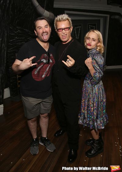 Alex Brightman, Billy Idol and Sophia Anne Caruso Photo