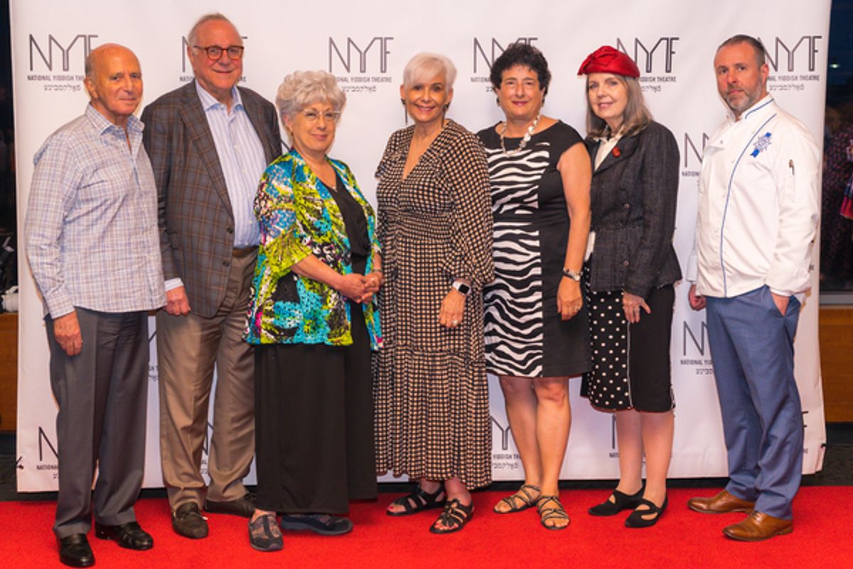 Thomas Blumberg, Philip Schatten, Jeanette Friedman, Carol Levin, Dr. Judith Friedman Rosen,Minna Seitelman; and David Teyf at 