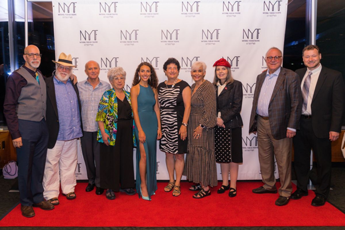 David Schechter, Zalmen Mlotek, Thomas Blumberg, Jeanette Friedman, Lexi Rabadi, Dr. Judith Friedman Rosen, Carol Levin, Minna Seitelman, Philip Schatten, and, Motl Didner at 