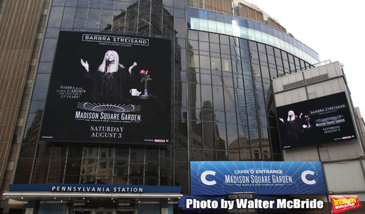 Barbra Streisand Theatre Marquee for her August 3, 2019 Concert at Madison Square Garden, Barbra back in her Garden the first time in 13 years! at 