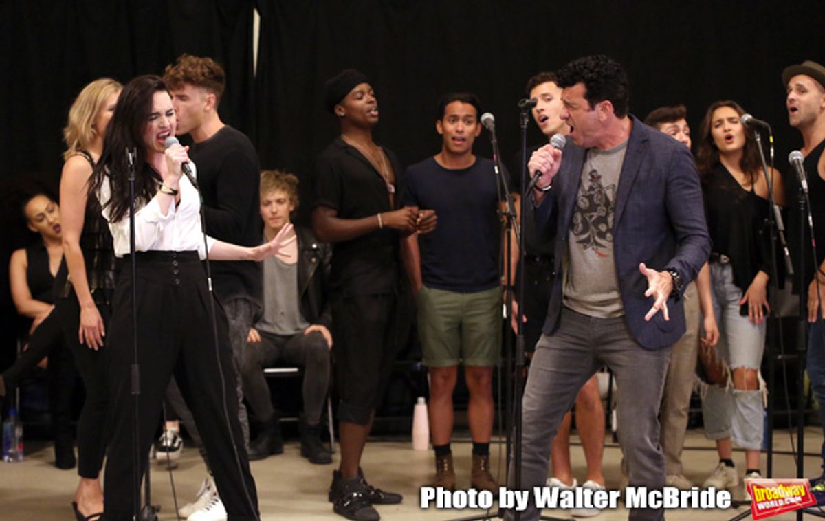 Lena Hall and Bradley Dean with cast  at 
