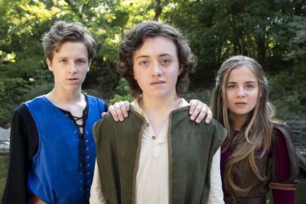 Peyton Nicholson, Brayden Lawrence and Jordan Battey as Young Lancelot, Young Arthur  Photo
