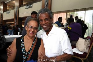 Beth Turner, Publisher and Editor of Black Masks with Andre De Shields Photo