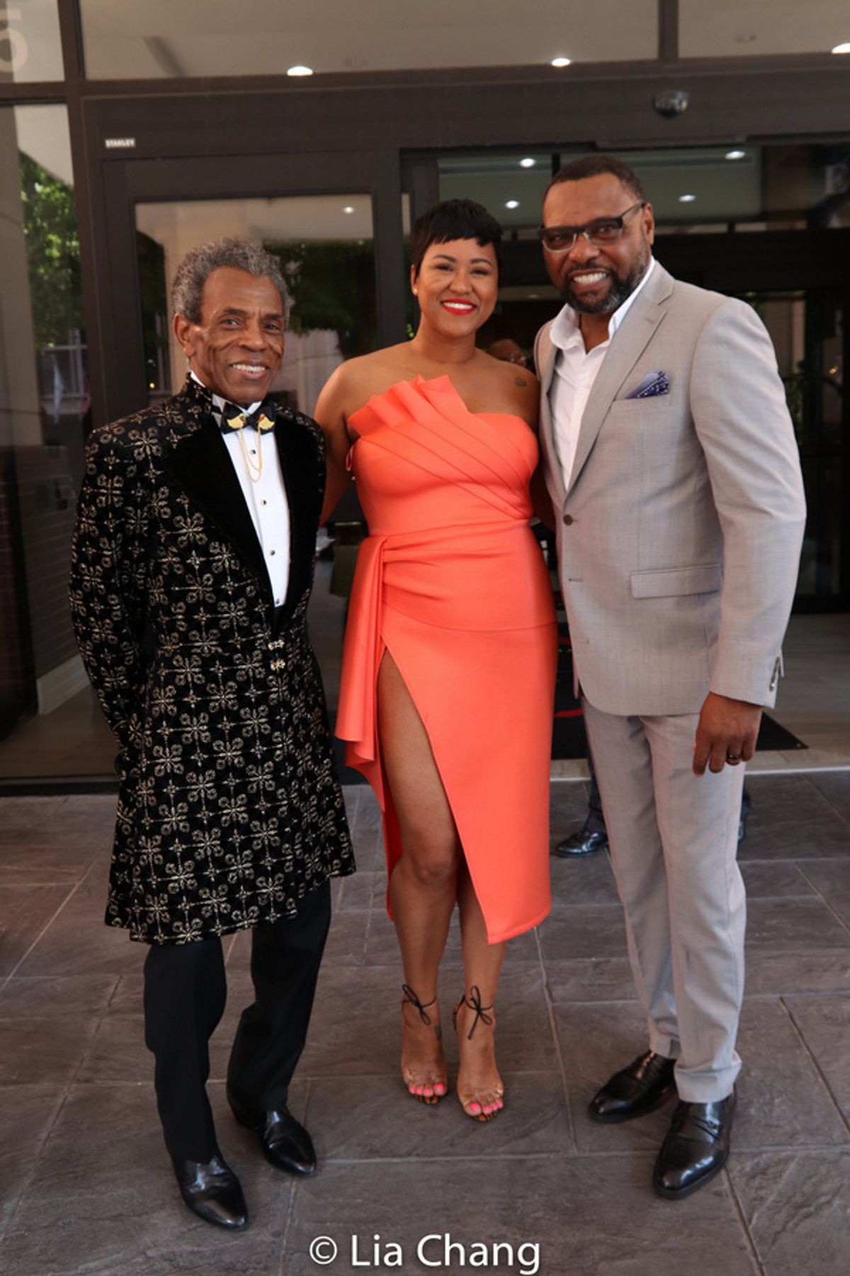 Andre De Shields, Makita Bond and her husband, Petri Hawkins Byrd at 