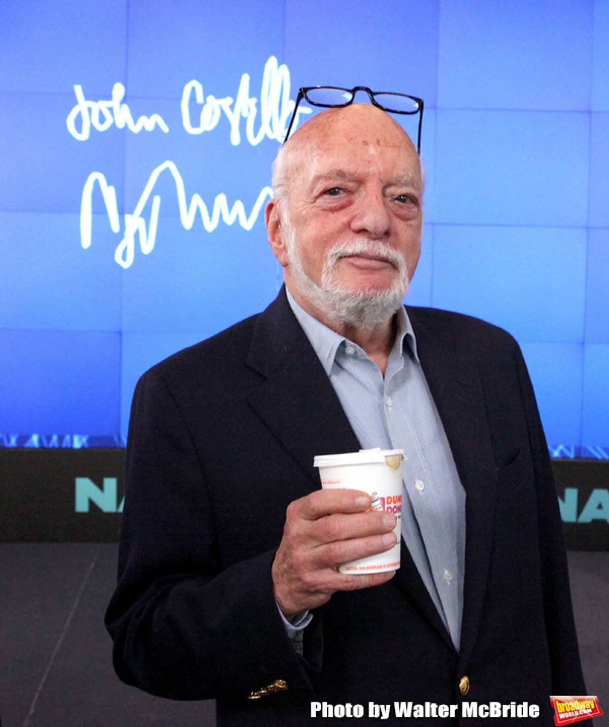 Harold Prince joins Dunkin Donuts to celebrate 'National Donut Day' as well as unveiling their new Electronic Billboard in Times Square, New York on 6/1/2012 at 