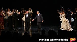 Hal Prince & Cameron Mackintosh with ensemble cast during the 'Phantom of the Opera'  Photo
