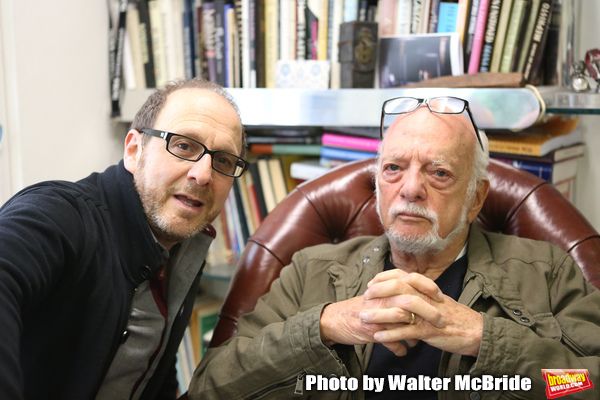 Lonny Price visits Hal Prince in his office on July 30, 2015 in New York City. Photo
