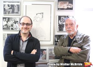 Lonny Price visits Hal Prince in his office on July 30, 2015 in New York City. Photo