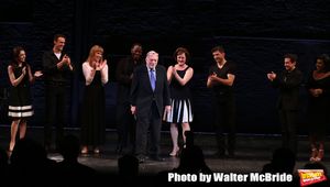 Hal Prince with cast during the Broadway Opening Night performance Curtain Call for ' Photo