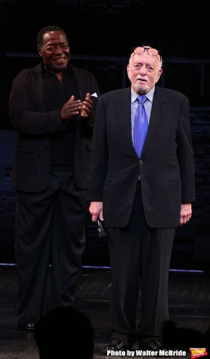 Chuck Cooper and Hal Prince during the Broadway Opening Night performance Curtain Cal Photo