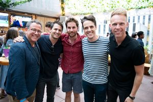 Michael Greif, Benj Pasek, Ben Platt, Steven Levenson, Justin Paul Photo
