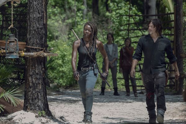Danai Gurira as Michonne, Norman Reedus as Daryl Dixon  Photo