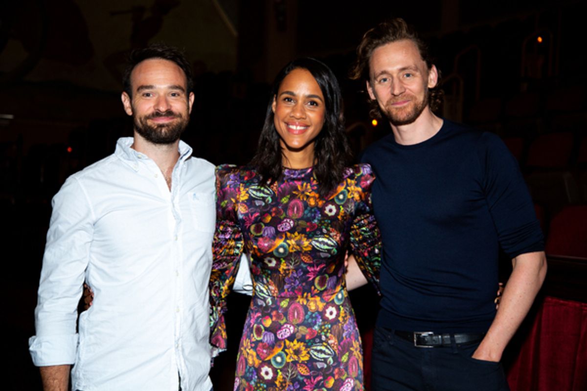 Charlie Cox, Zawe Ashton, Tom Hiddleston at 