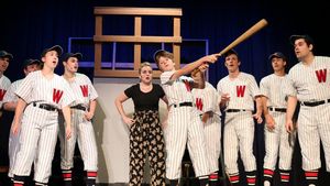 Natalie Taptykoff and Washington Senators Baseball team Photo