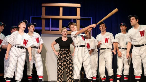 Natalie Taptykoff and Washington Senators Baseball team Photo